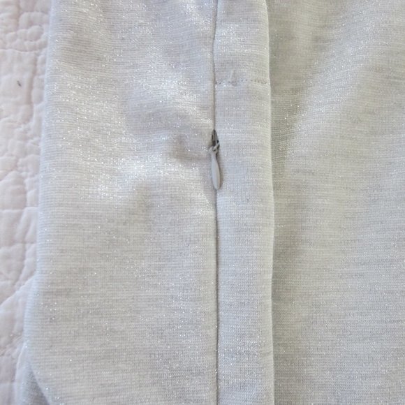 Betabrand Dress XL No Sweat Silver Sparkle Cocktail Dress - Picture 8 of 12